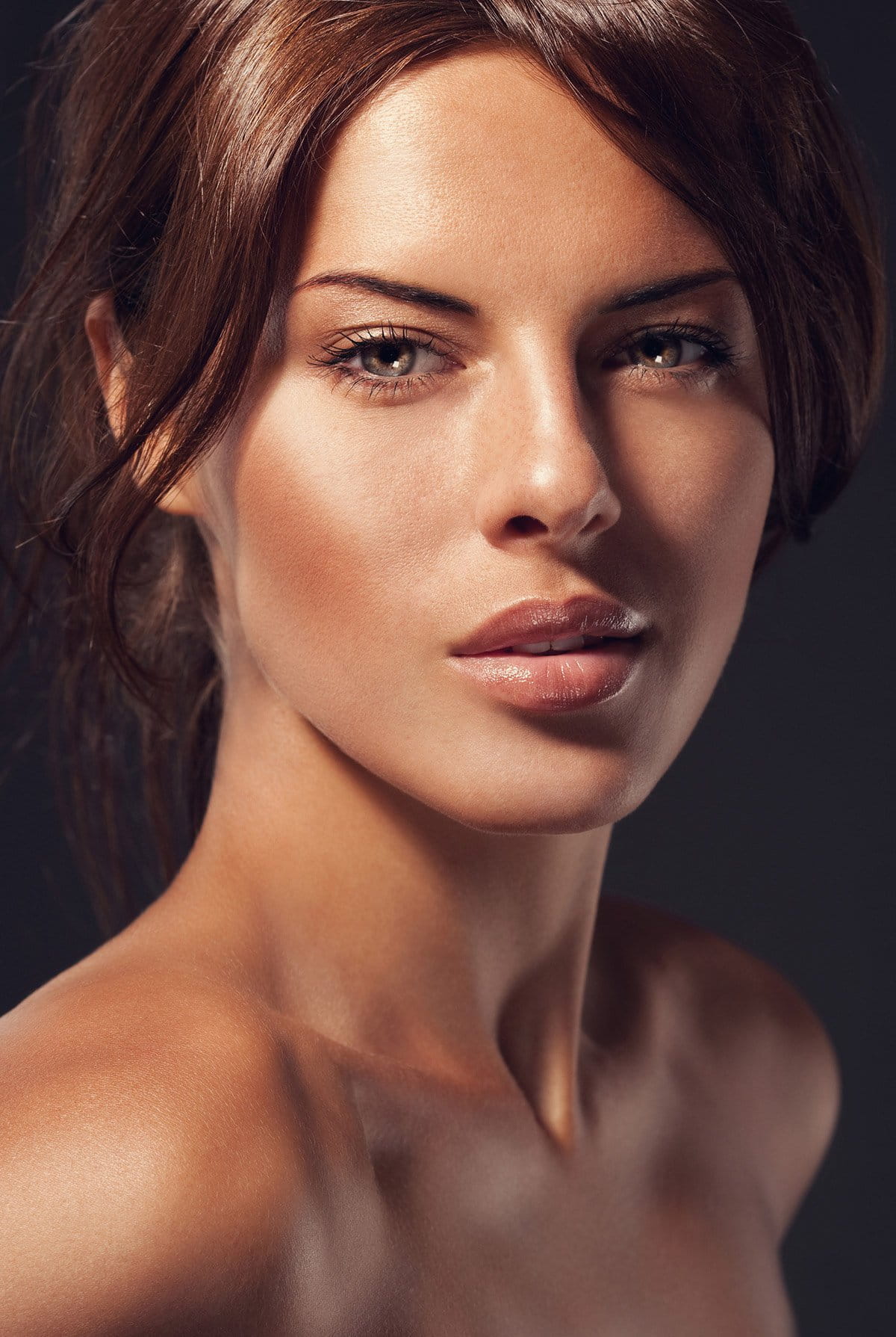 Orange County Plastic Surgery model with brown hair